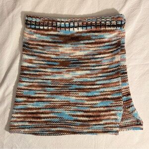 The Ragged Priest Multicolor Sweater Mini Skirt w/ Black Stitching Detail Size M